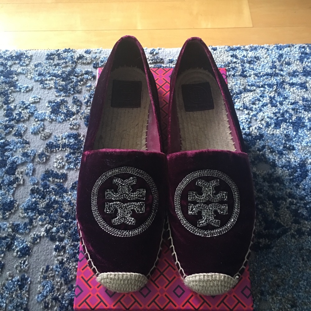 Tory Burch Velvet Espadrilles